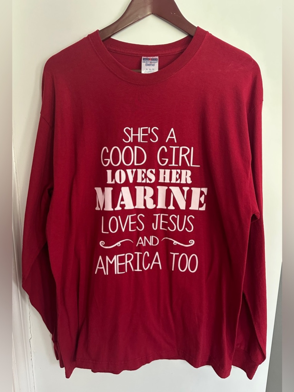 Red Long Sleeve Tee Marine Corps Significant Other Shirt